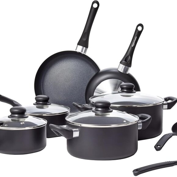 Non Stick Kitchen Cookware 15-Piece Set, Non-Induction, Includes Pots, Pans, and - Picture 1 of 6